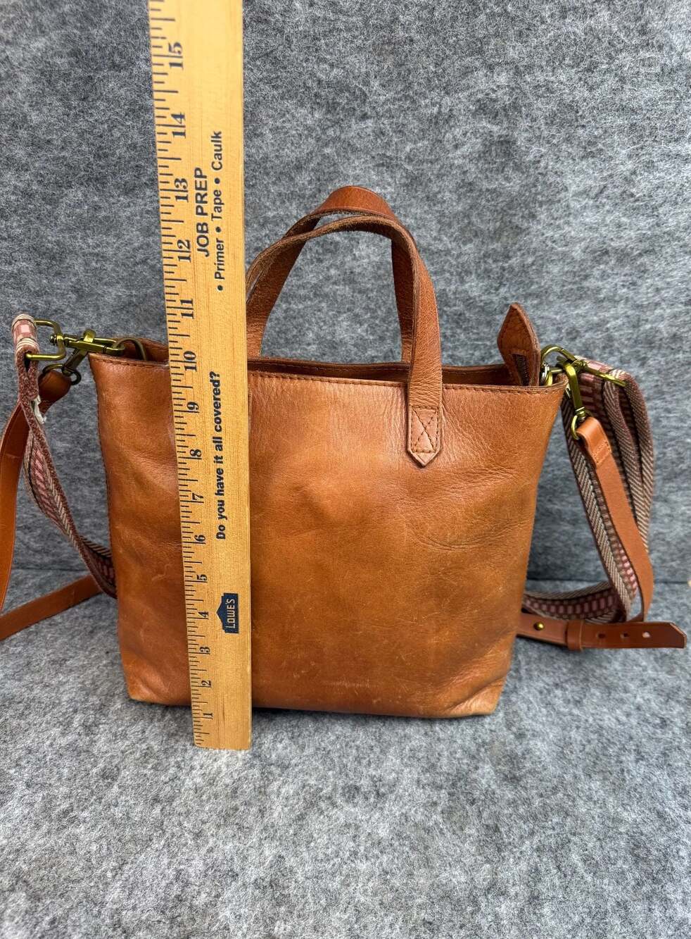 Madewell The Zip-Top Transport Crossbody Bag in English Saddle Leather - Picture 6 of 8